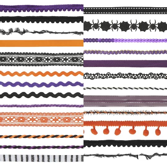 Orange, Purple & Black Halloween Trim Bundle, 25ct. by Celebrate It™